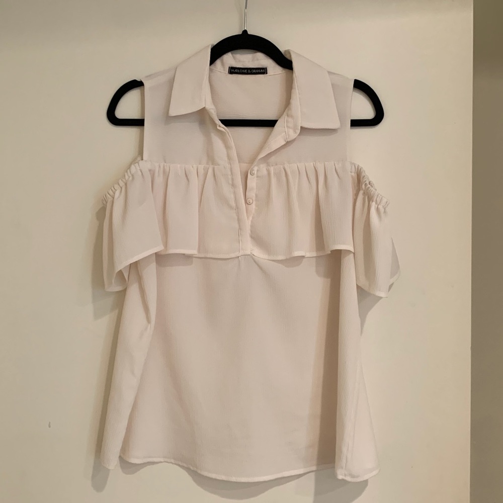 Harlowe & Graham cold shoulder top